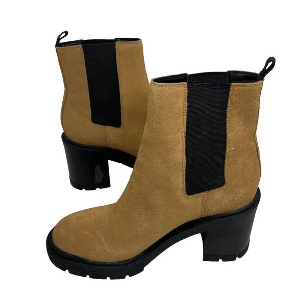 Marc Fisher Vanlisa Tan‎ Suede Leather Boots Size 8.5M - Picture 3 of 10